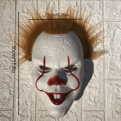 Horror Full Face Mask Scary Clown Realistic Evil Cosplay Halloween Gift
