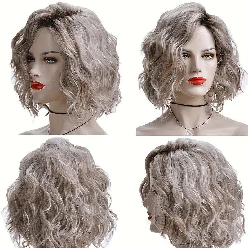 Fashionable Short Curly Hair Wig Heat Resistant Synthetic Fiber Wig