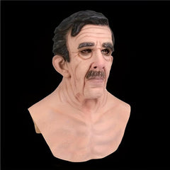 Old Man Face Mask Halloween Party Cosplay Masquerade Bar Decorations