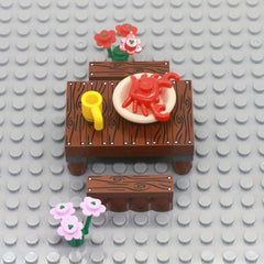 1X4 Wooden Grain Printed Blocks City Wooden Blocks House Accessories
