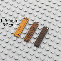 1X4 Wooden Grain Printed Blocks City Wooden Blocks House Accessories