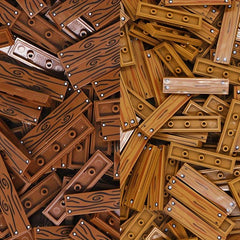 1X4 Wooden Grain Printed Blocks City Wooden Blocks House Accessories