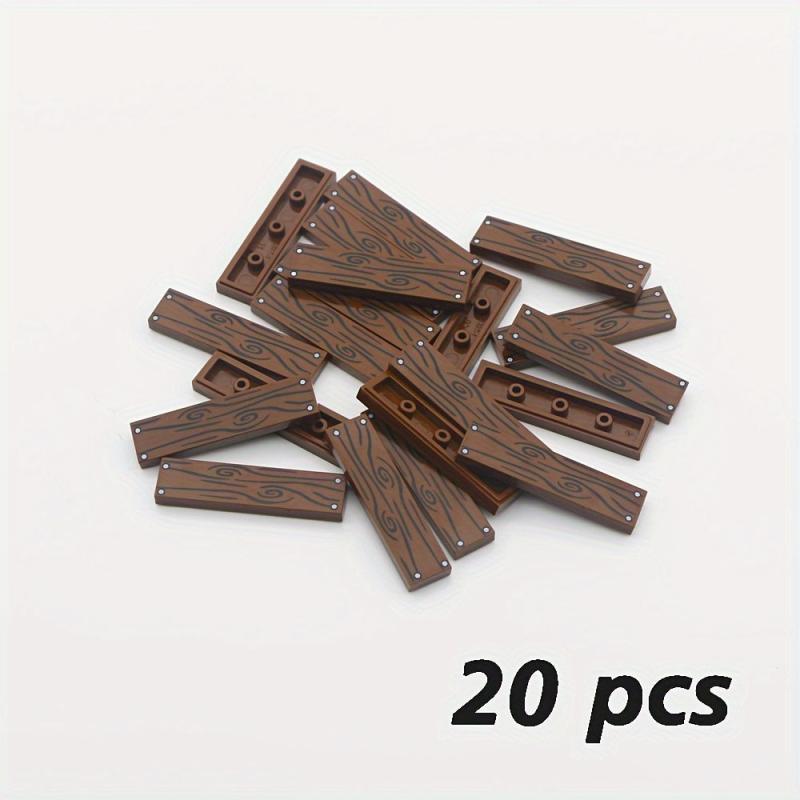 1X4 Wooden Grain Printed Blocks City Wooden Blocks House Accessories
