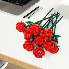 Flower Bouquet Brick DIY Gift Toys Holiday Building Blocks Set