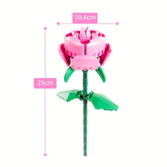 Flower Bouquet Brick DIY Gift Toys Holiday Building Blocks Set