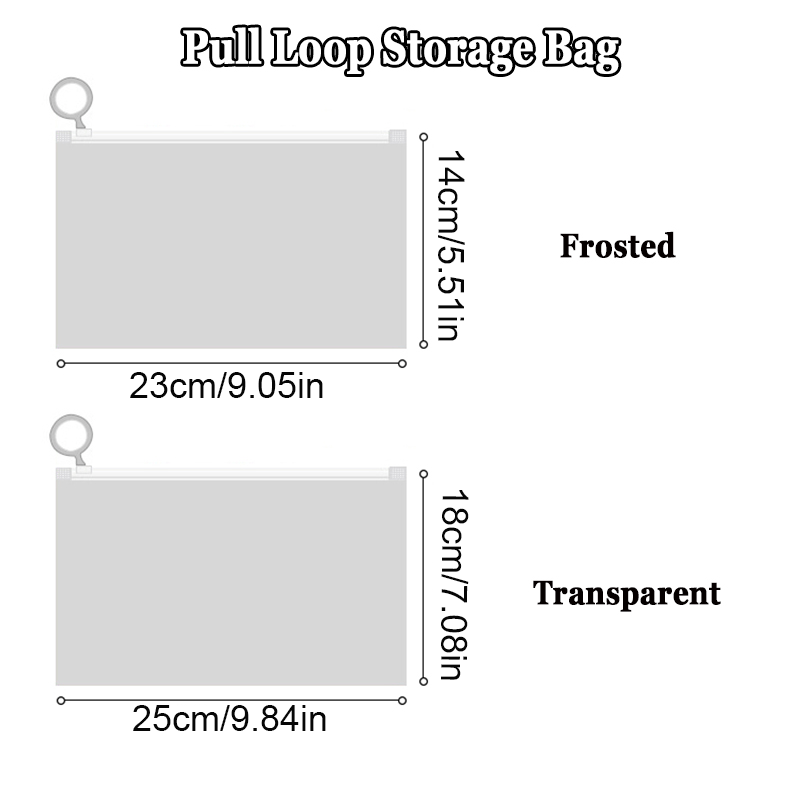 10pcs Plastic Zipper Pouch Document Folders Bag Zip File Folders