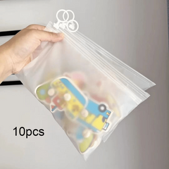 10pcs Plastic Zipper Pouch Document Folders Bag Zip File Folders