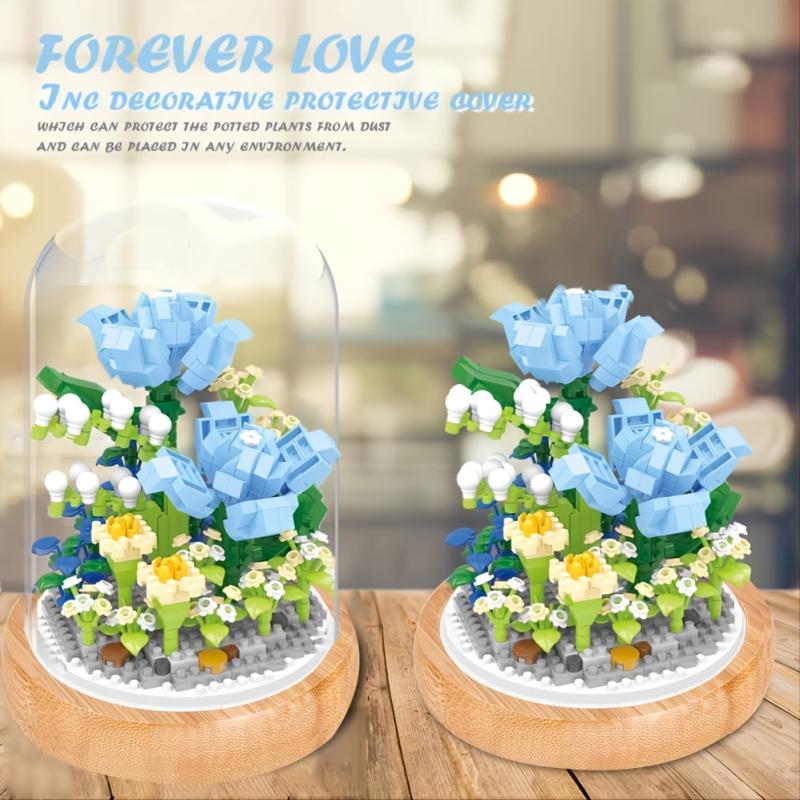 DIY Brick Rose Immortal Flower Building Blocks Set