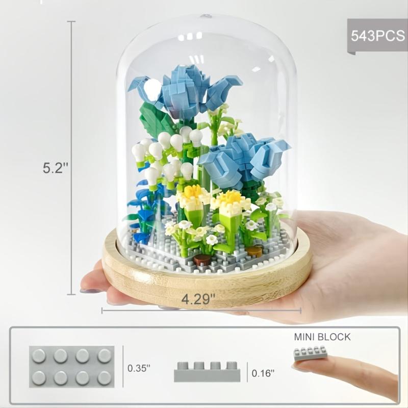 DIY Brick Rose Immortal Flower Building Blocks Set