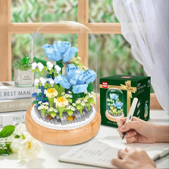 DIY Brick Rose Immortal Flower Building Blocks Set