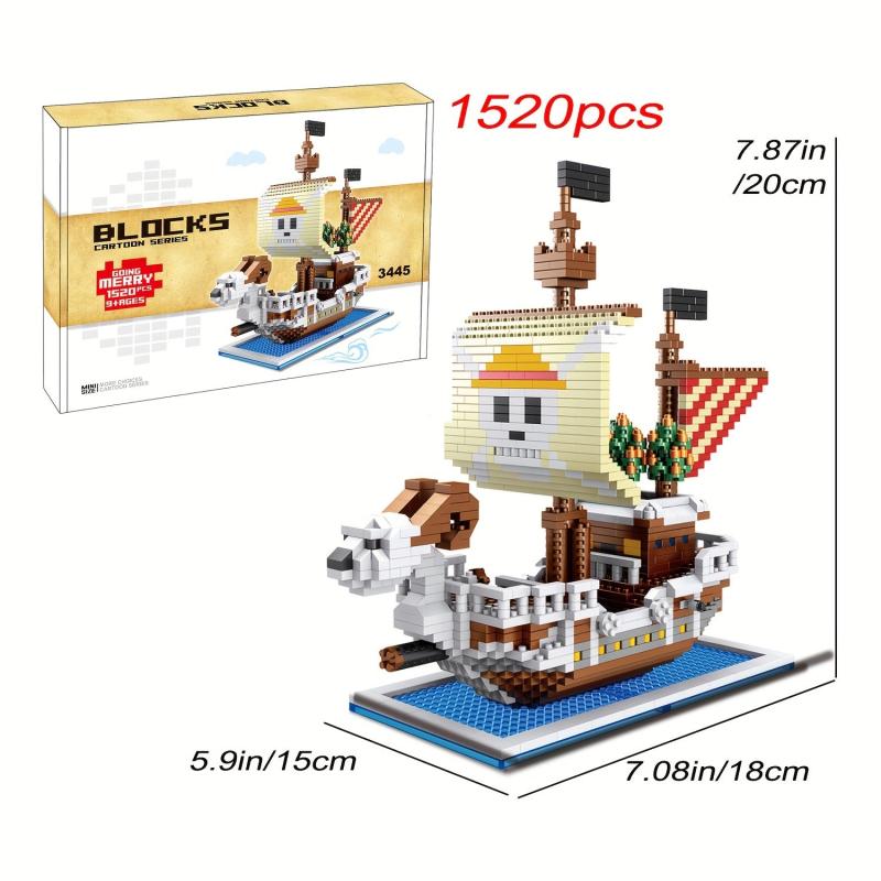 DIY Navigation Building Blocks Toy Pirate Decoration Educational Toy