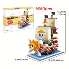 DIY Navigation Building Blocks Toy Pirate Decoration Educational Toy