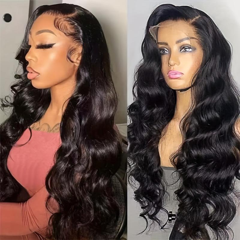 Natural Looking Long Curly Wig with Water Wave Bangs