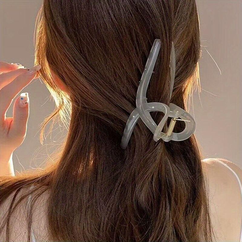4 Colors Transparent Large Hair Claw Clip Acrylic Hair Accessories