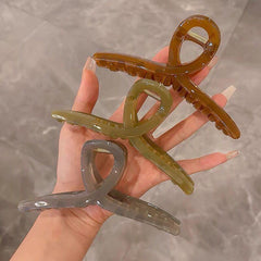 4 Colors Transparent Large Hair Claw Clip Acrylic Hair Accessories