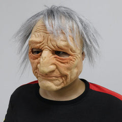 Men's Halloween Prank Mask Latex Scaring Elderly Appearance Mask