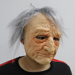 Men's Halloween Prank Mask Latex Scaring Elderly Appearance Mask
