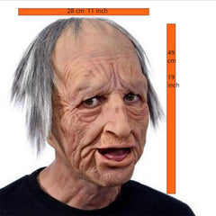 Men's Halloween Prank Mask Latex Scaring Elderly Appearance Mask