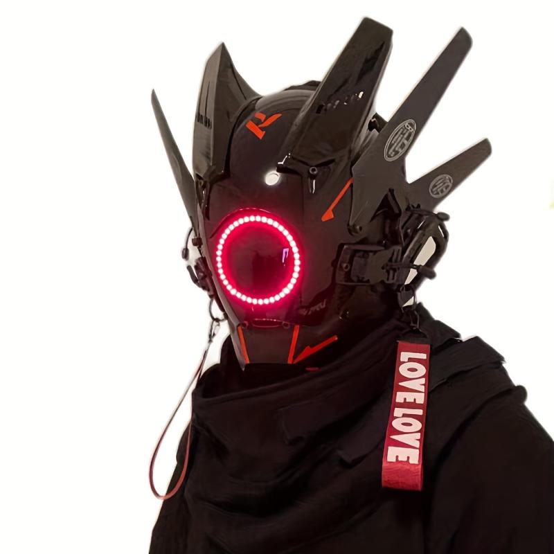 Futuristic Cyberpunk Cosplay Mask for Adults
