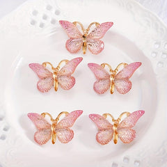 5PCS Girl's Sweet Butterfly Hair Clip Gradient Hair Accessories