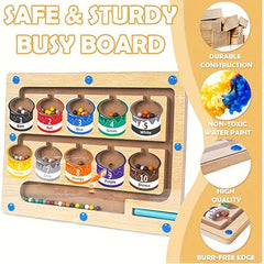 Magnetic Number Maze Montessori Wooden Puzzle Game Board