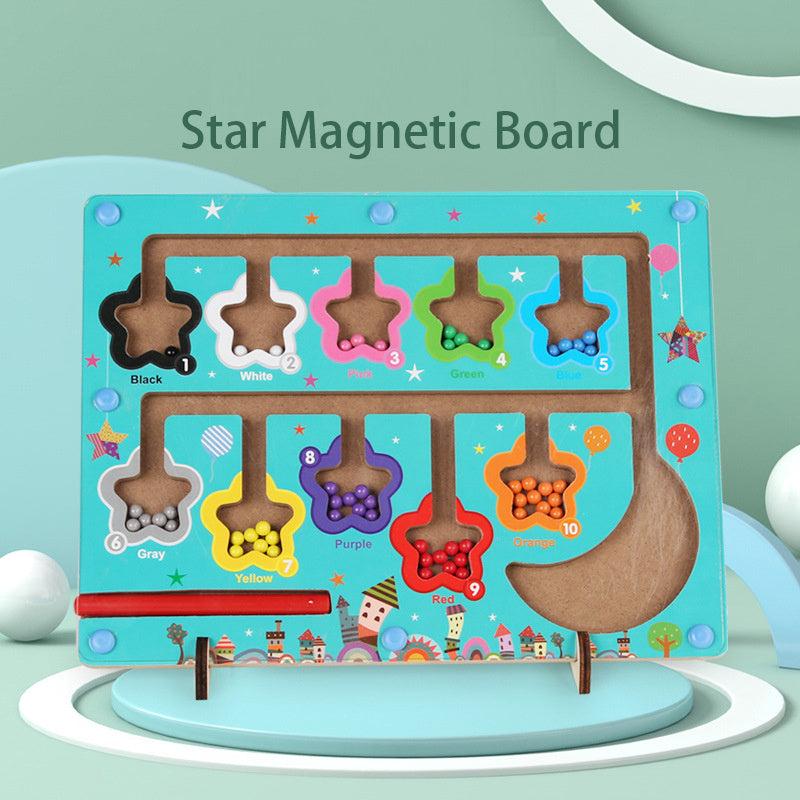 Magnetic Number Maze Montessori Wooden Puzzle Game Board