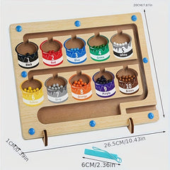 Magnetic Number Maze Montessori Wooden Puzzle Game Board