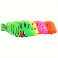 1 Pc Plastic Wind Up Wiggle Fish Toy Eye-Catching & Wear-Resistant Clockwork Toy