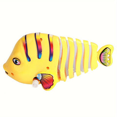 1 Pc Plastic Wind Up Wiggle Fish Toy Eye-Catching & Wear-Resistant Clockwork Toy