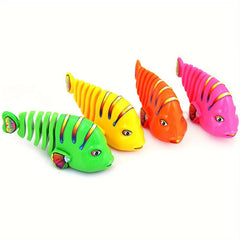 1 Pc Plastic Wind Up Wiggle Fish Toy Eye-Catching & Wear-Resistant Clockwork Toy