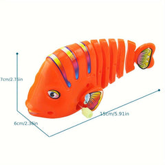 1 Pc Plastic Wind Up Wiggle Fish Toy Eye-Catching & Wear-Resistant Clockwork Toy