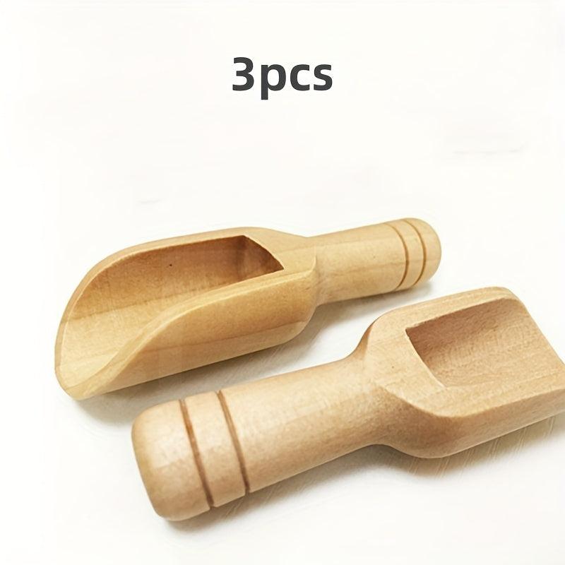 3pcs Mini Wooden Spoon Montessori Daily Life Teaching Aids