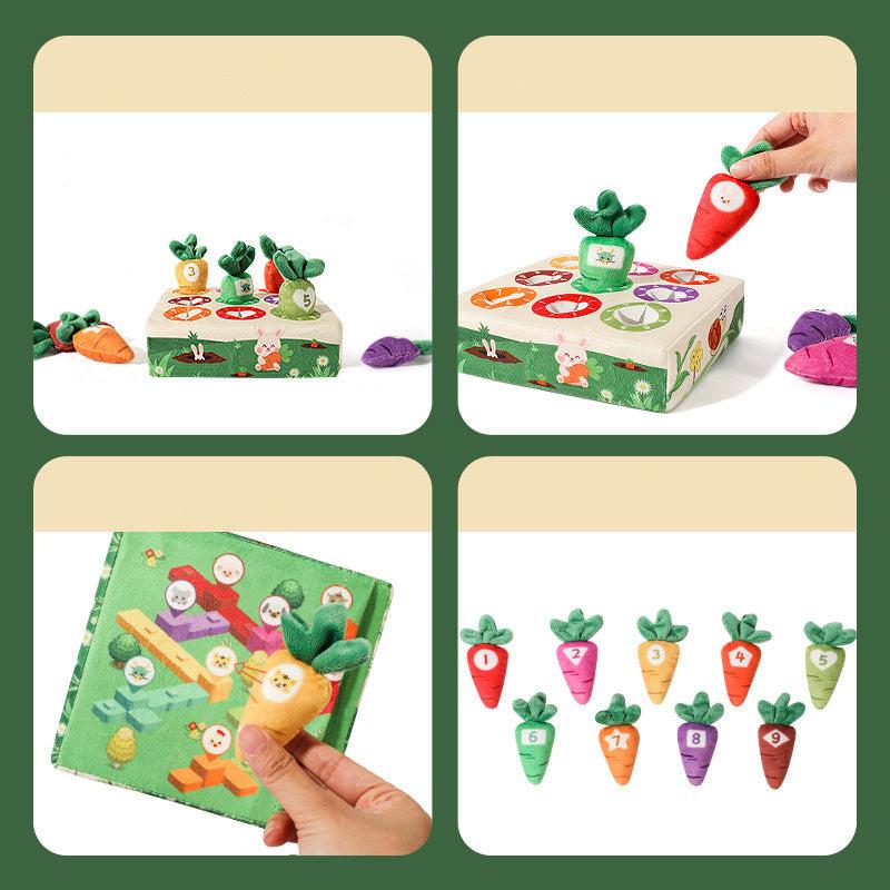 Baby Pulling Radish Plush Toy Learning Educational Sensory Gift