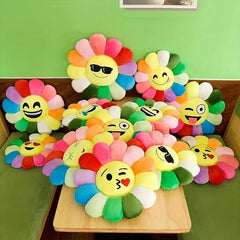 Colorful Sunflower Cushion Pillow Plush Toy