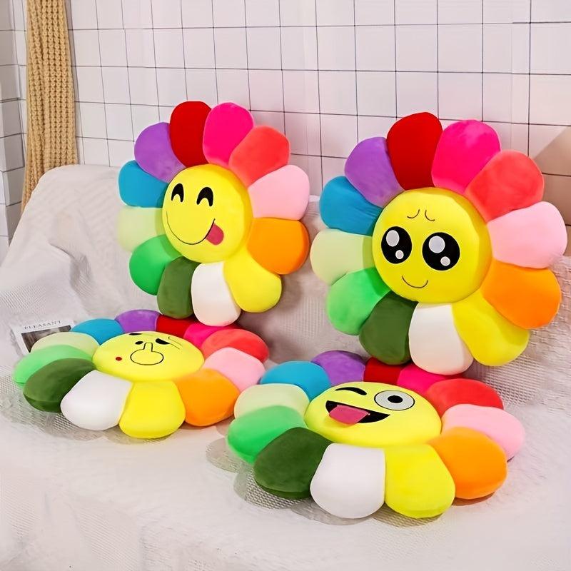 Colorful Sunflower Cushion Pillow Plush Toy