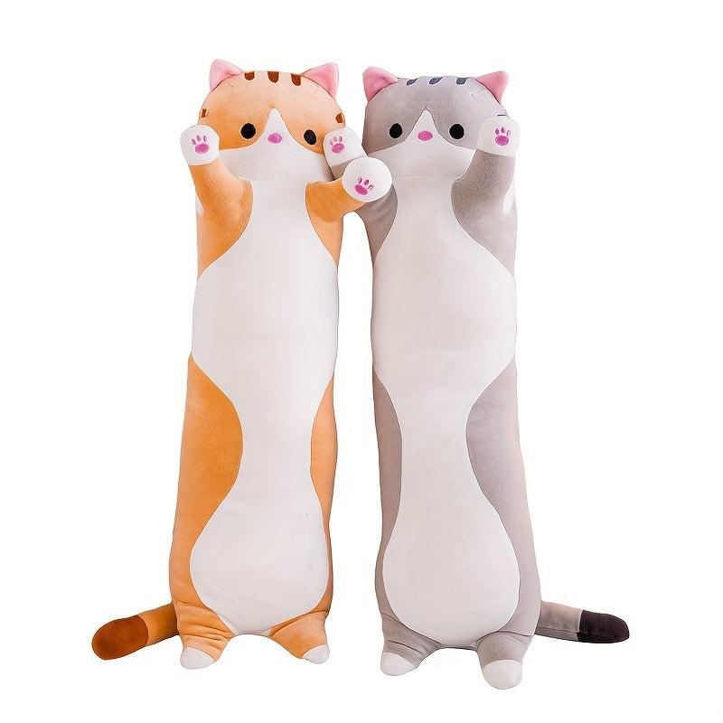 Long Strip Cat Pillow Kitten Doll Plush Toy Sleeping Doll Gift