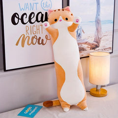 Long Strip Cat Pillow Kitten Doll Plush Toy Sleeping Doll Gift