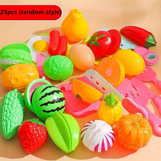 25pcs Pretend Food Toy Set for Early Skill Development in Children