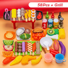 Kitchen Pretend Play Toys Barbecue Set Cooking Toys Gift For Kids