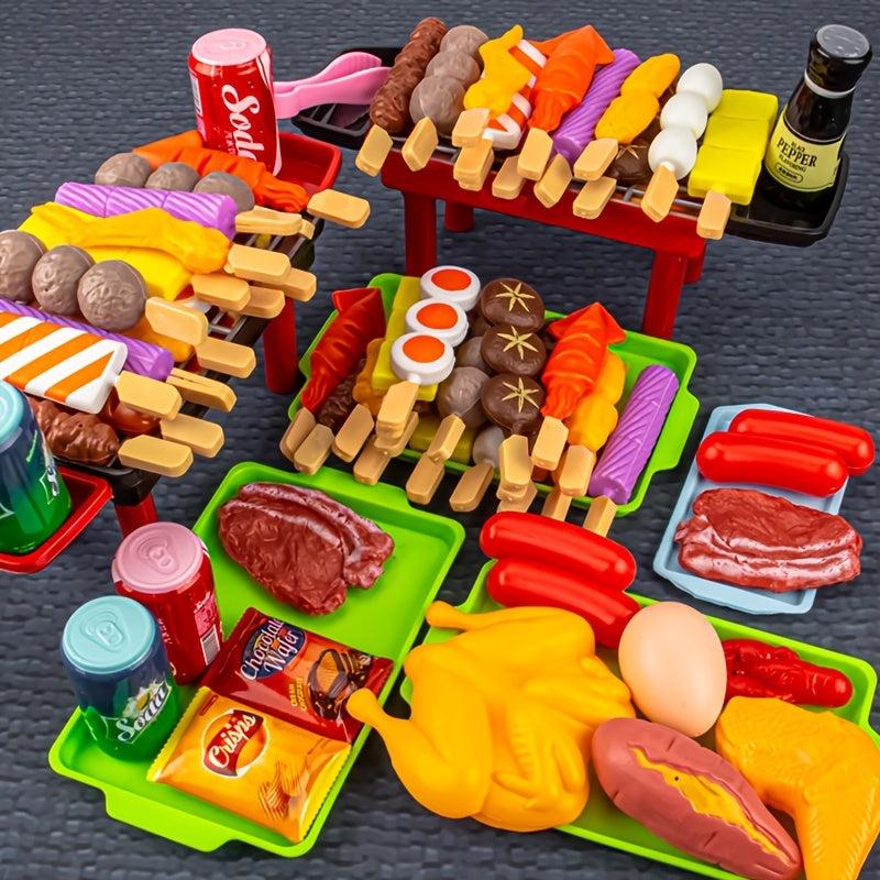 Kitchen Pretend Play Toys Barbecue Set Cooking Toys Gift For Kids