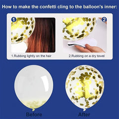 95pcs Metallic Balloons Garland Kit Golden Confetti Balloon Arch