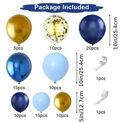 95pcs Metallic Balloons Garland Kit Golden Confetti Balloon Arch
