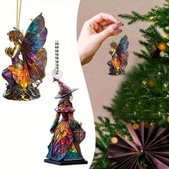 Fairy Witch Hanging Decoration Acrylic Car Christmas Tree Decor