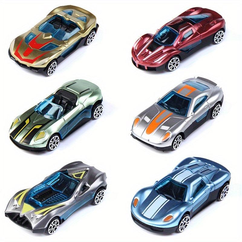 6pcs Big Transport Car Container Carrier Truck with Mini Diecast Cars