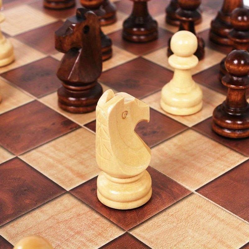 Folding Wooden Chess Board Game for Adults