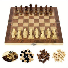 Folding Wooden Chess Board Game for Adults