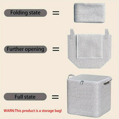 Gray Arrow Pattern Travel Bag Large Capacity Folding Clothes Quilt Blanket