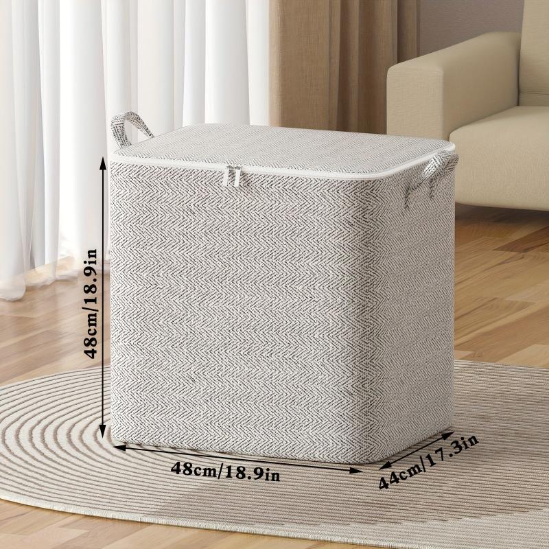 Gray Arrow Pattern Travel Bag Large Capacity Folding Clothes Quilt Blanket