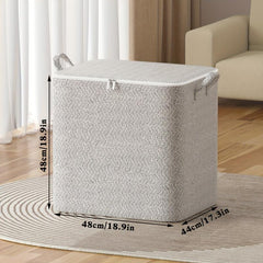 Gray Arrow Pattern Travel Bag Large Capacity Folding Clothes Quilt Blanket