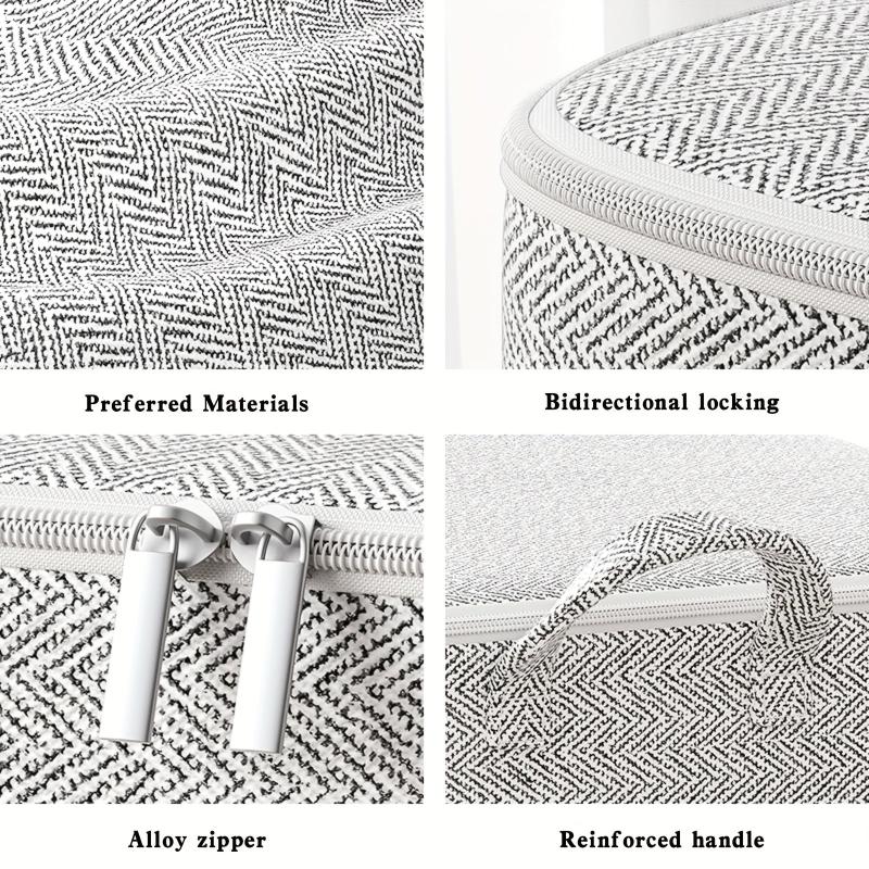 Gray Arrow Pattern Travel Bag Large Capacity Folding Clothes Quilt Blanket